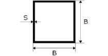 Profilo alluminio tubo quadro